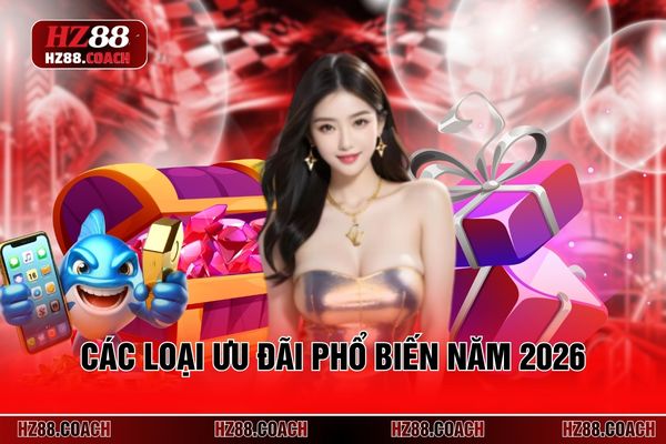 Các loại ưu đãi phổ biến năm 2026 